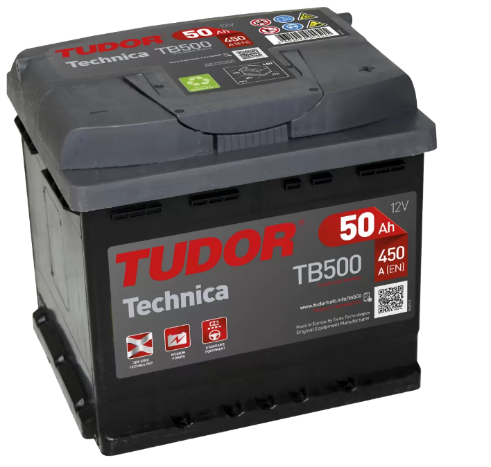 Tudor Technica TB500 (50 А/ч), 450A R+