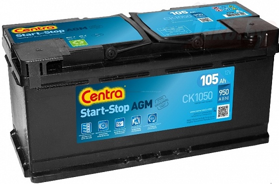 Centra Start-Stop AGM CK1050 (105 A/h), 950A R+