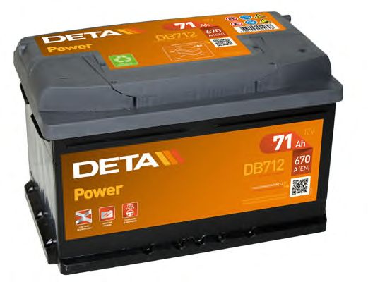 Deta Power DB712 (71 A/h) 670A R+