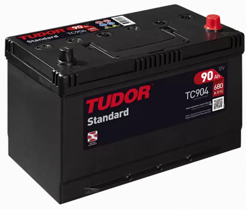 Tudor Standard TC904 (90 А/ч), 680A R+
