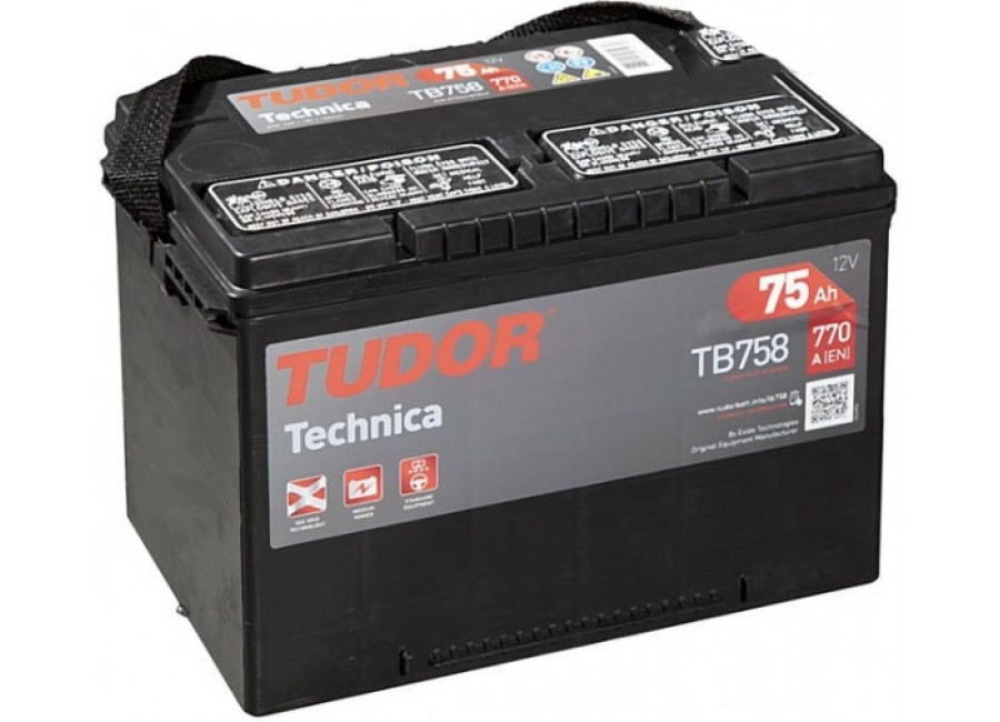 Tudor Technica TB758 (75 А/ч), 770A L+