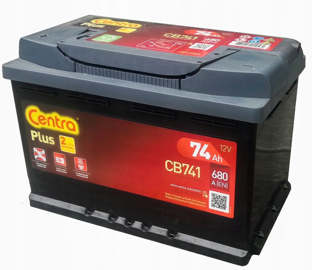 Centra Plus CB741 (74 А/ч), 680A L+