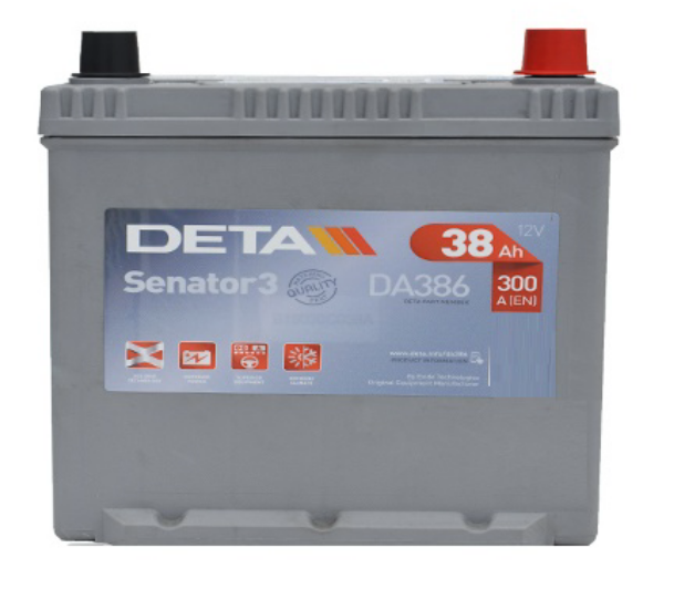 Deta Senator 3 DA386 (38 A/h), 300A R+