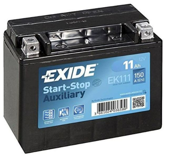 Exide Start-Stop Auxiliary EK111 (11 A/h), 150A L+