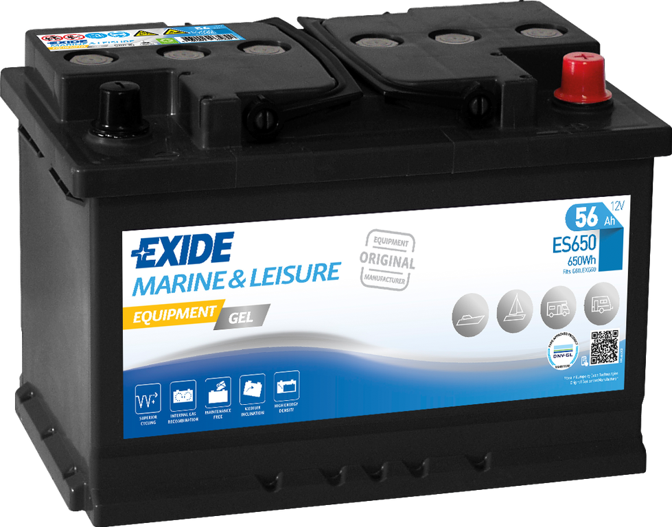 Exide Equipment Gel ES650 (56 A/h) 650WH R+