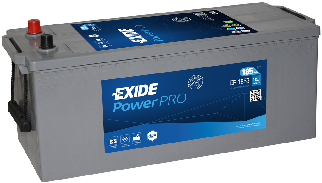 Exide Power Pro EF1853 (185Ah) 1150A L+