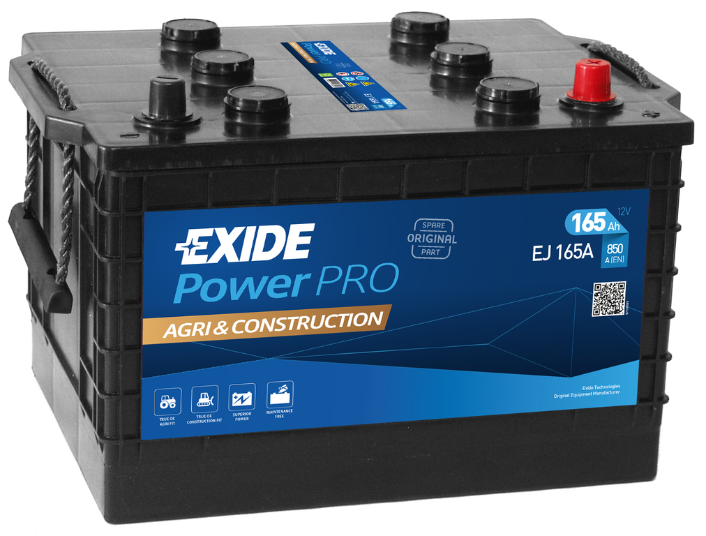 Exide PowerPro Agri & Construction EJ165A (165 A/h) 850A R+