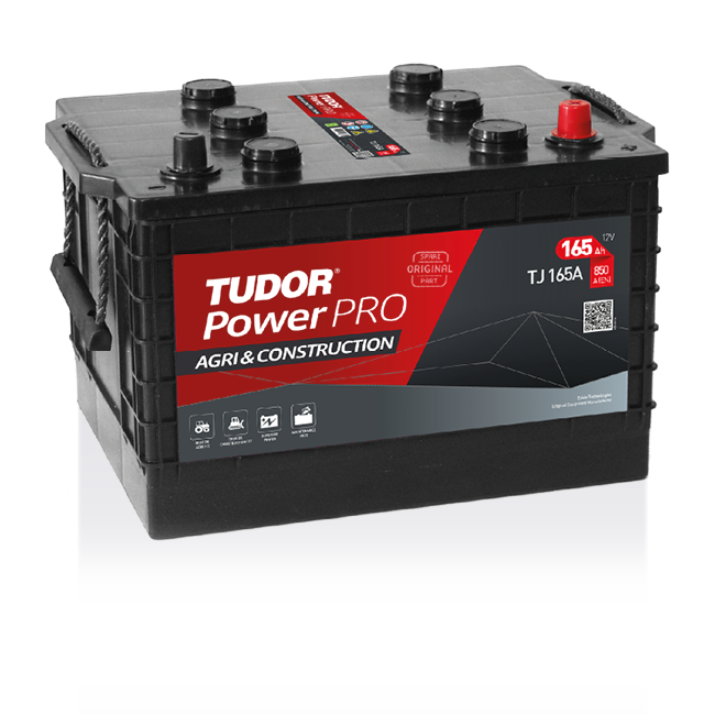 Tudor PowerPro Agri & Construction EJ165A (165 A/h) 850A R+