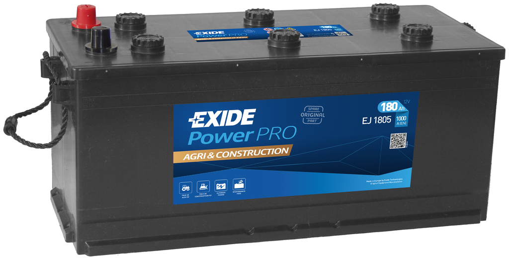 Exide PowerPro Agri & Construction EJ1805 (180 A/h) 1000A L+