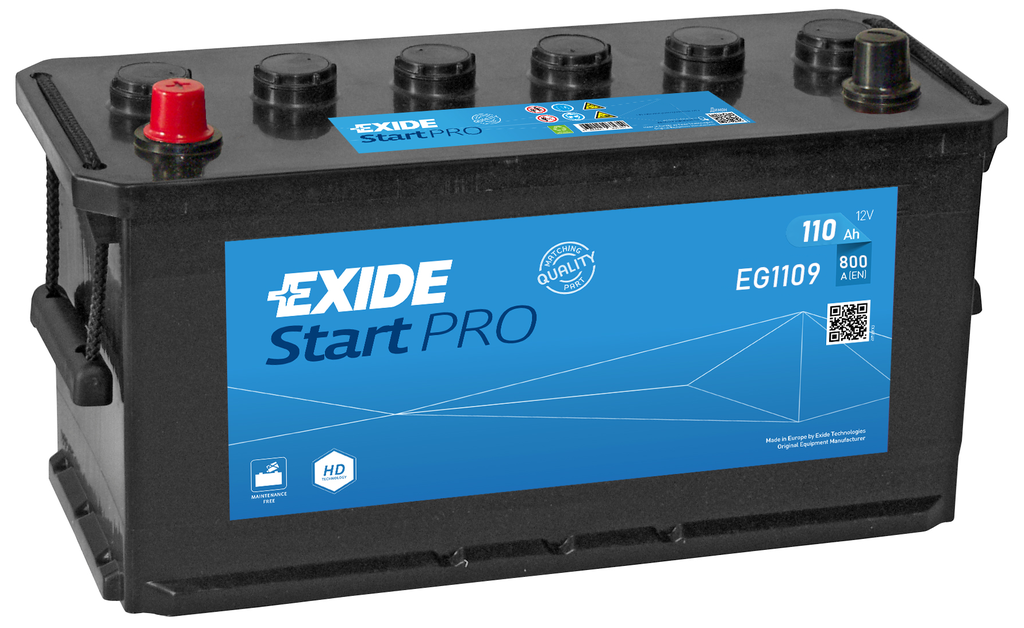 Exide Start Pro EG1009 (110 A/h) 800A L+