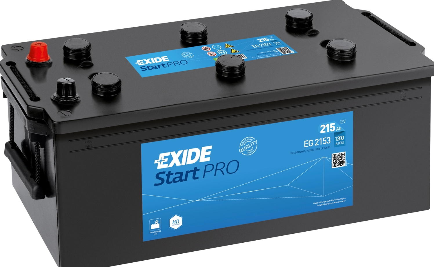 Exide Start Pro EG2153 (215 A/h) 1200A L+