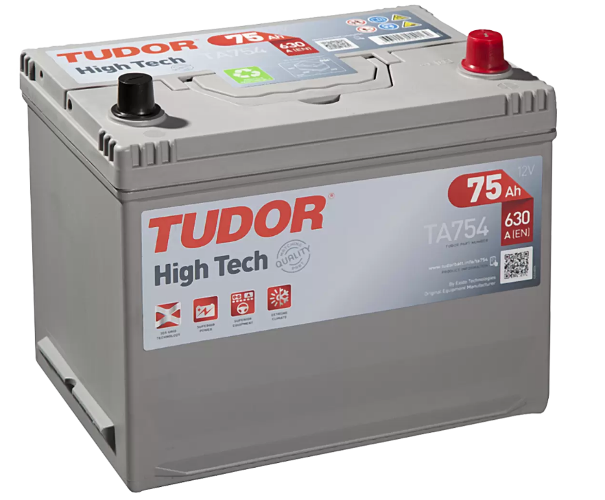 Tudor High Tech Japan TA754 (75 A/h), 630A R+