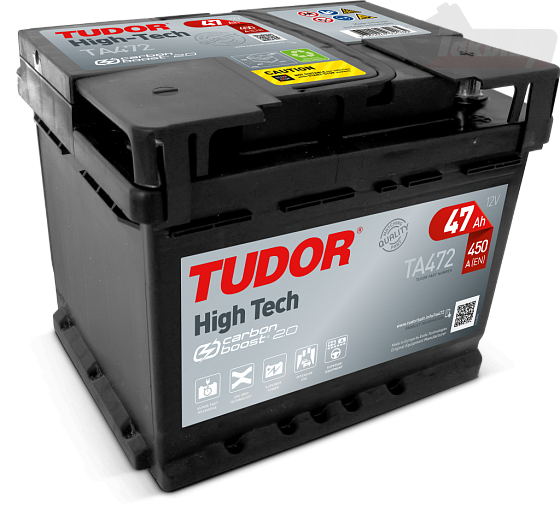 Tudor High Tech TA472 (47 A/h), 450A R+