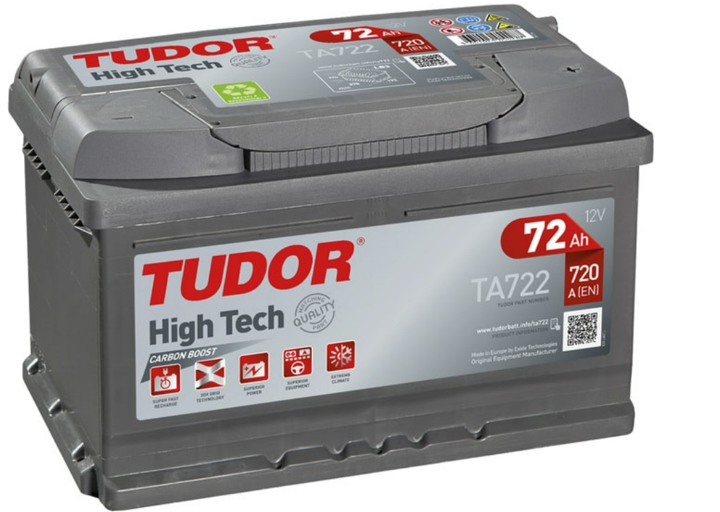 Tudor High Tech TA722 (72 A/h), 720A R+