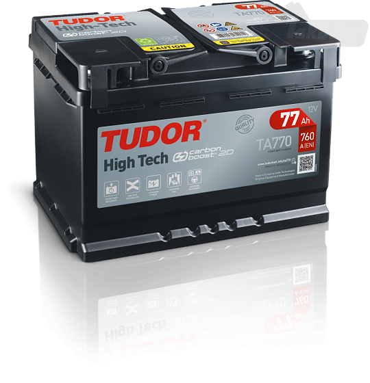 Tudor High Tech TA770 (77 A/h), 760A R+
