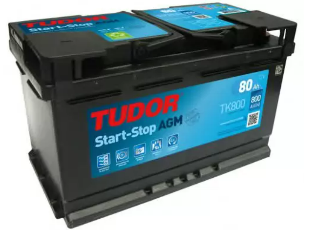 Tudor Start-Stop AGM TK800 (80 A/h), 800A R+