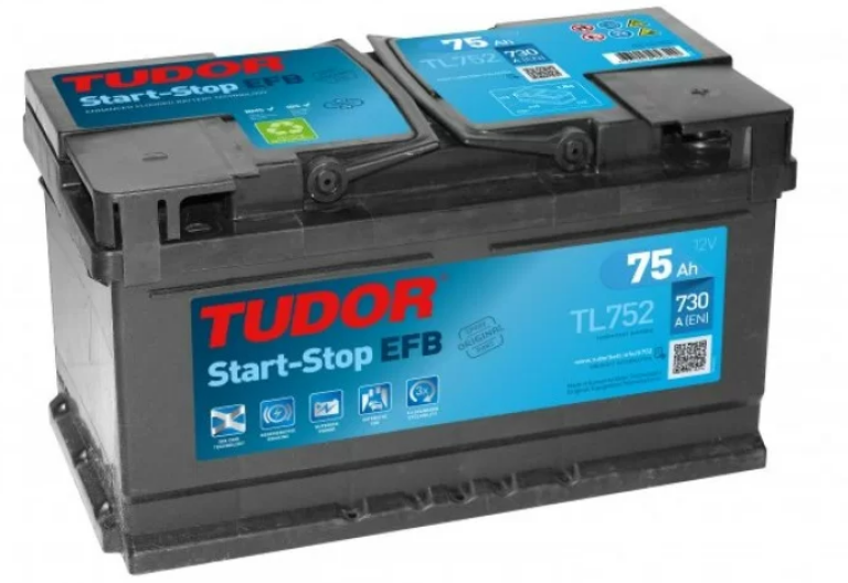 Tudor Start-Stop EFB TL752 (75 A/h), 730A R+
